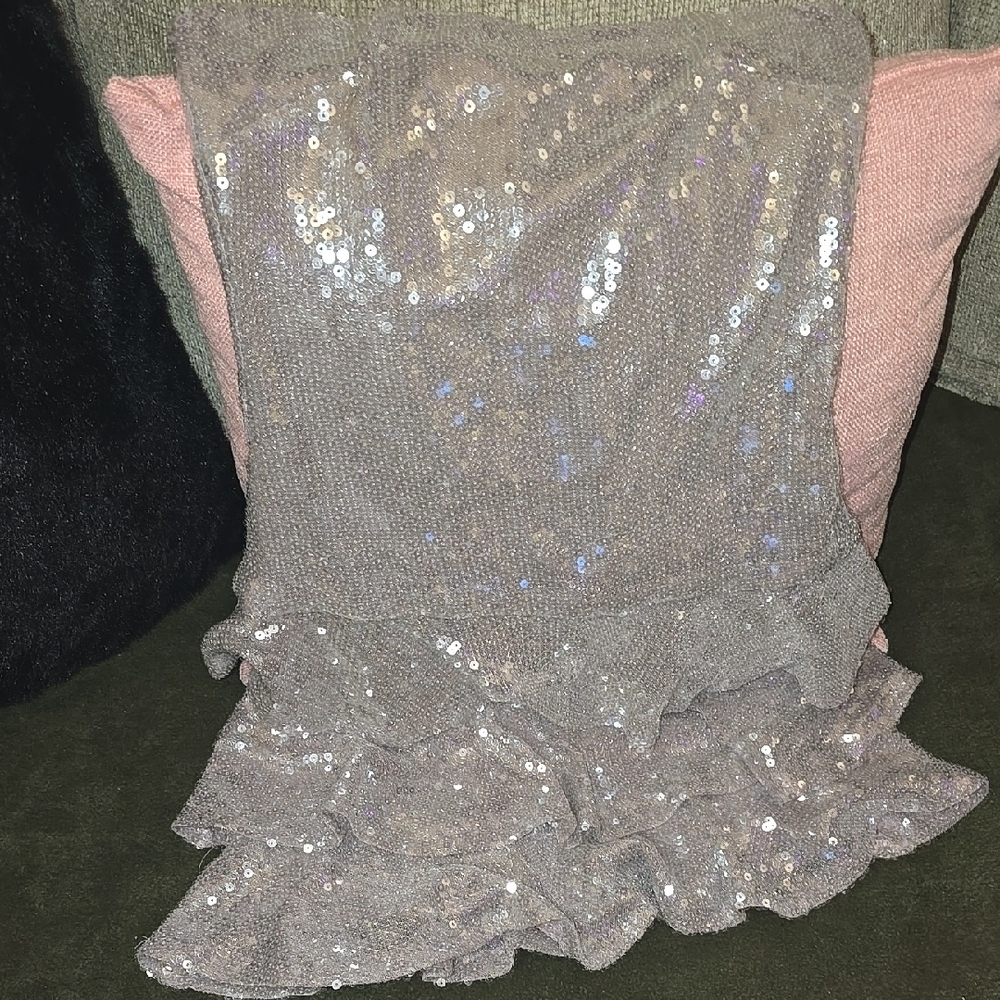 Forever 21 Silver Sequin Mini Dress